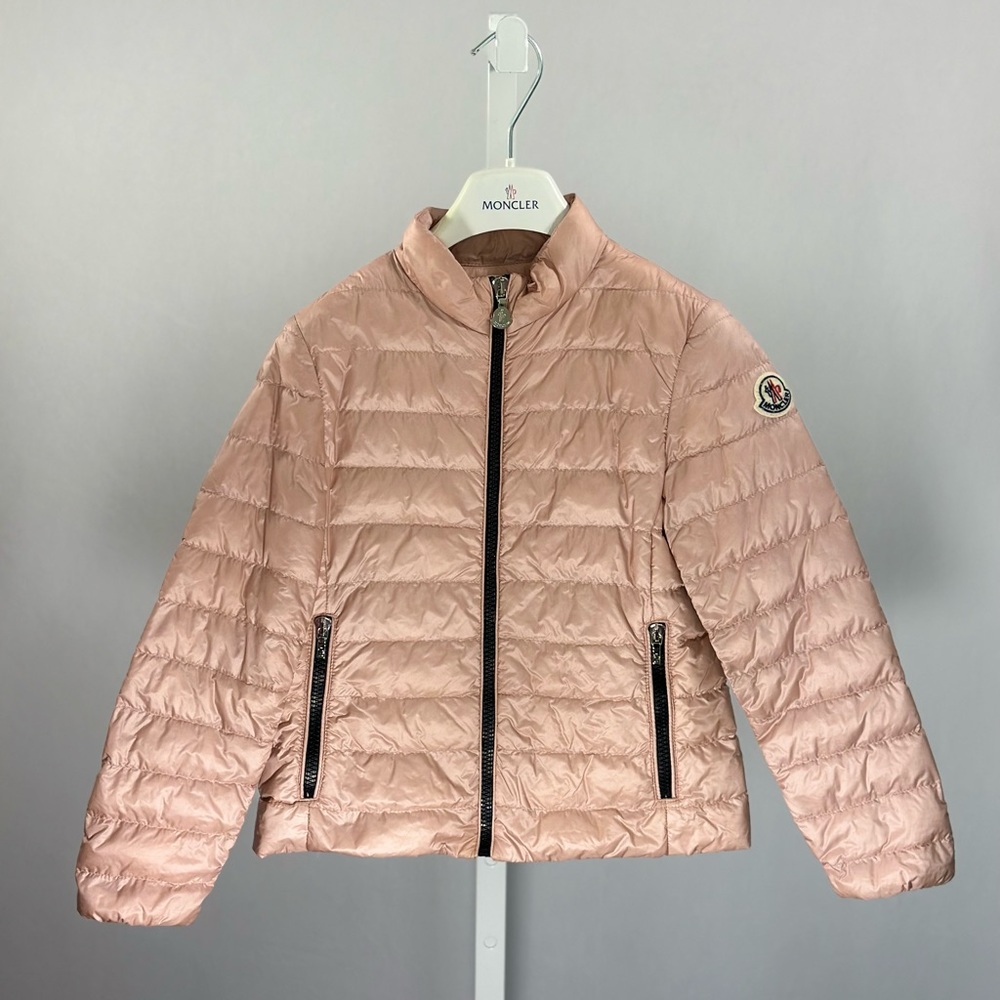 MONCLER KIDS - Kaukura Longue Saison Light Quilted Down Jacket. Rose Pink. 8 yrs